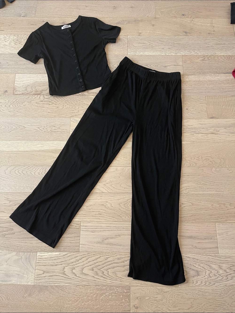 Black ribbed two piece set. Size S/M. Katch Me brand